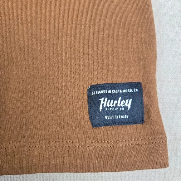 Hurley Supply Co Mens X Large Brown Relaxed Fit Cotton T Shirt - Picture 5 of 8